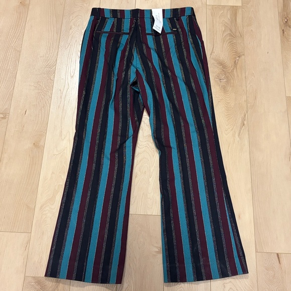 Scotch & Soda Violet Glitter Striped Flare Pants, sz 32x30 - Picture 5 of 16